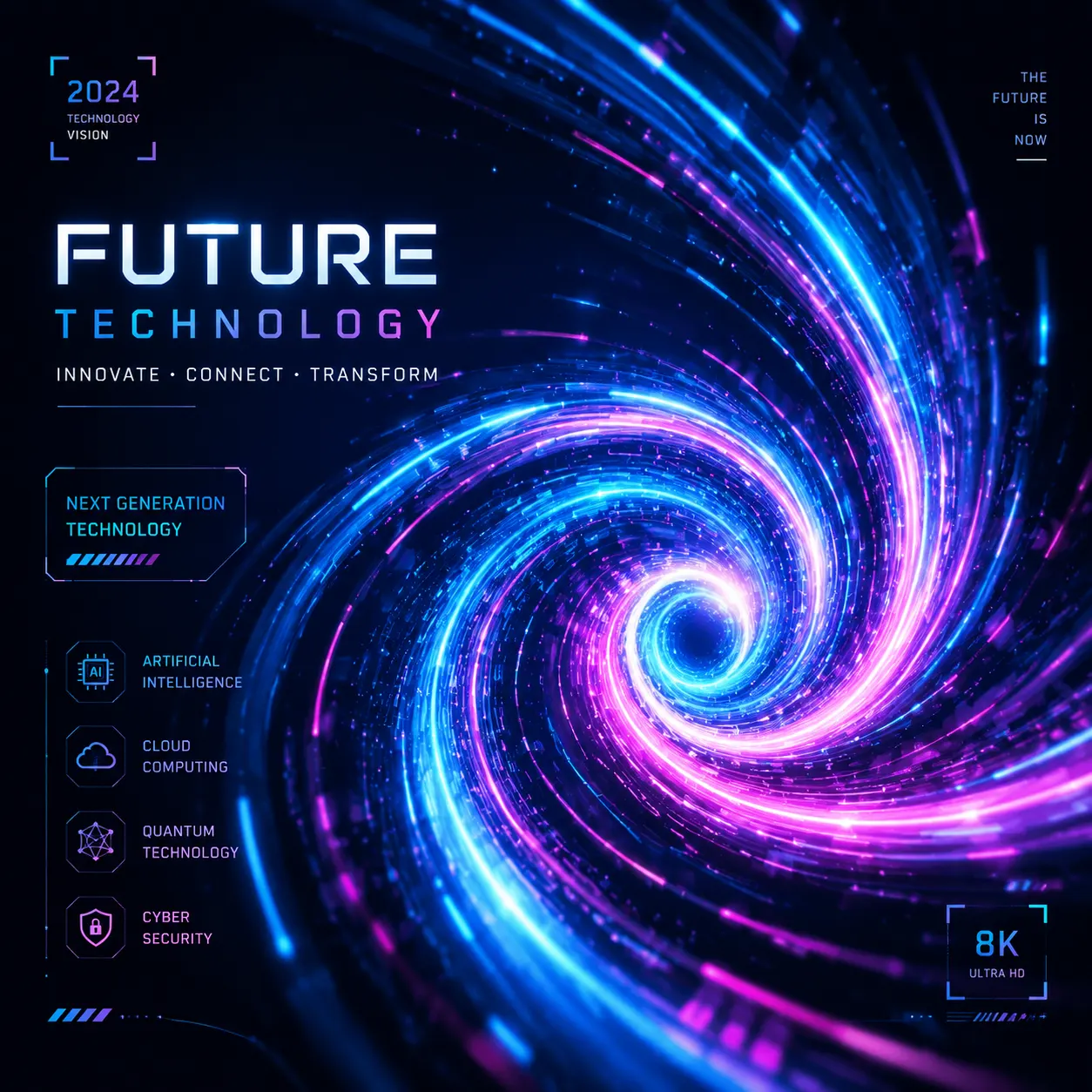 AI 生成的科技海报