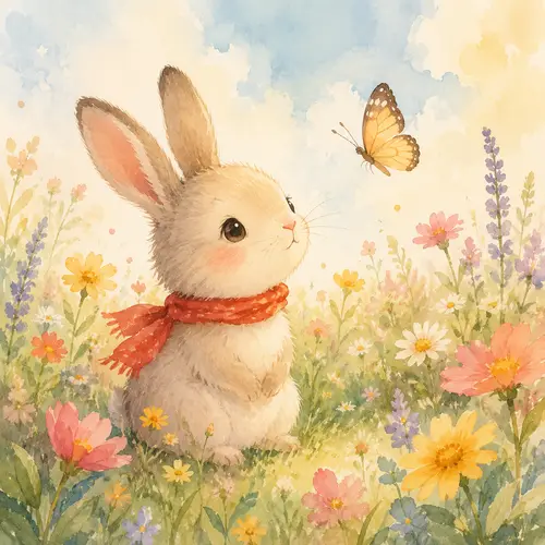 水彩风儿童绘本插画